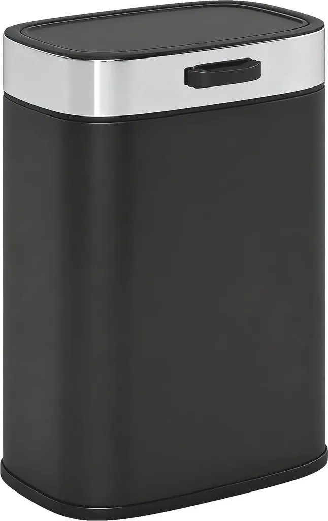 Poubelle de cuisine noire inox anti-odeur avec bac amovible pratique