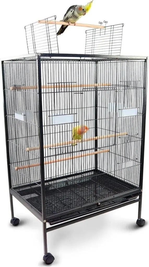 Habitat pour Perruches et Calopsittes Nymph 95 cm de Large avec Roues