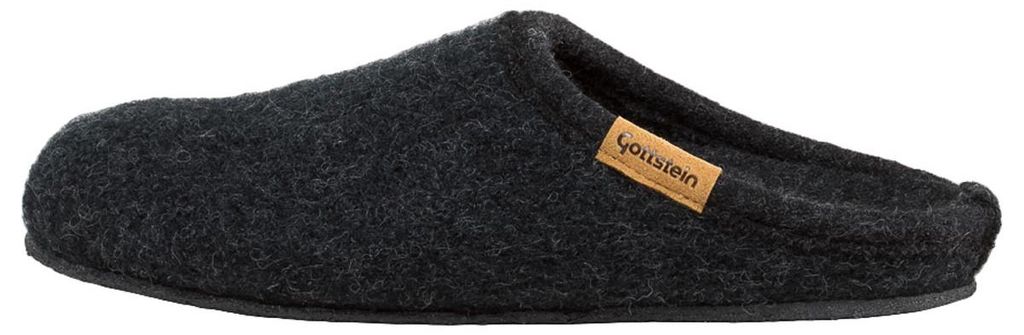 Gottstein Alpine Light Pantoffeln Aus reiner Schurwolle, Weiche Borte aus feinem Strick, Sohle mit wasserdichter Latexbeschichtung
