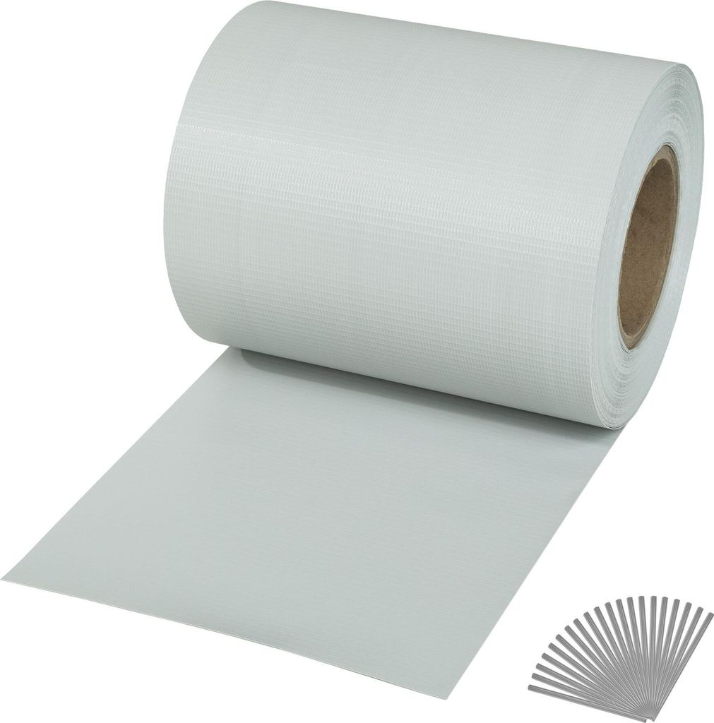 tectake Sichtschutzstreifen für Einzelstab- und Doppelstabmatten-Zäune leichte Montage, inklusive Befestigungsclips