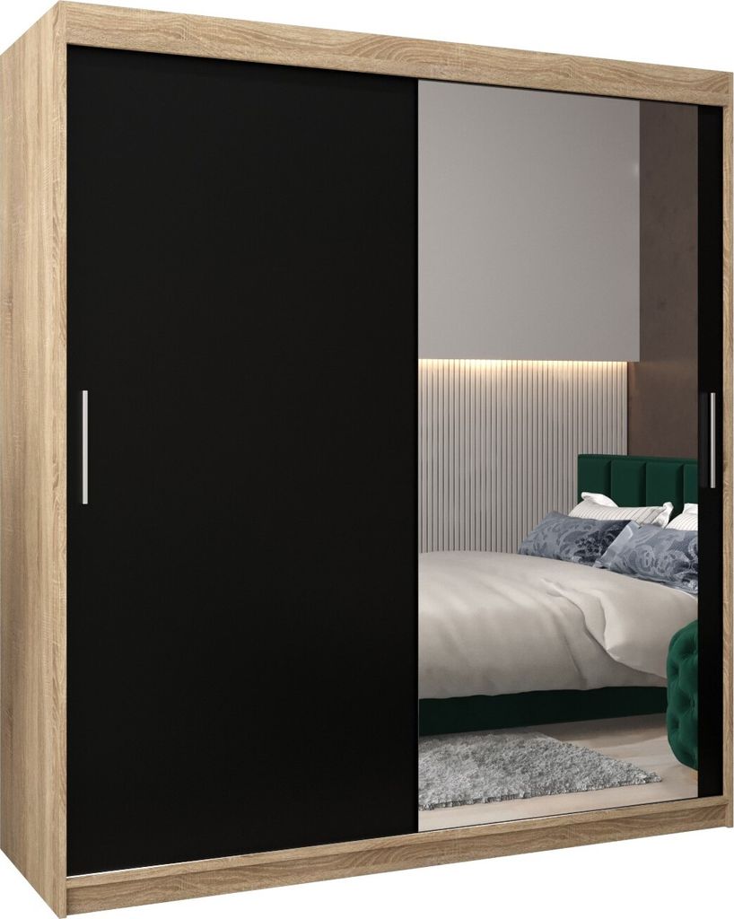 Kleiderschrank, Schiebetürenschrank Schlafzimmer, Schrank mit Spiegel TOKYO 2 180 cm