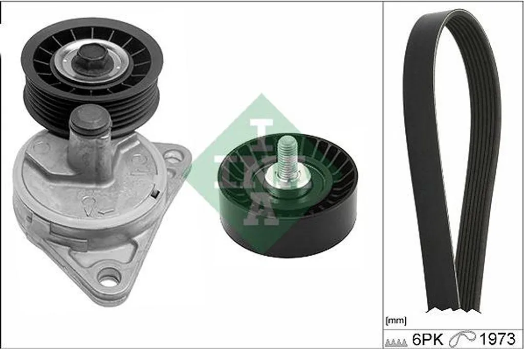 Kit INA 529 0281 10 Courroie trapézoïdale renforcée Ford et Mazda