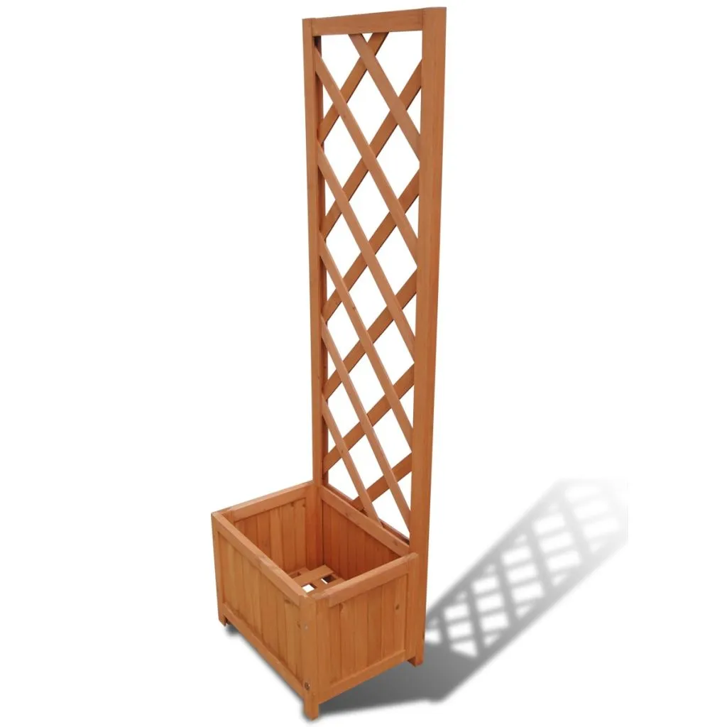Bac à plantes avec treillis 40x30x135 cm : solution gain de place balcon