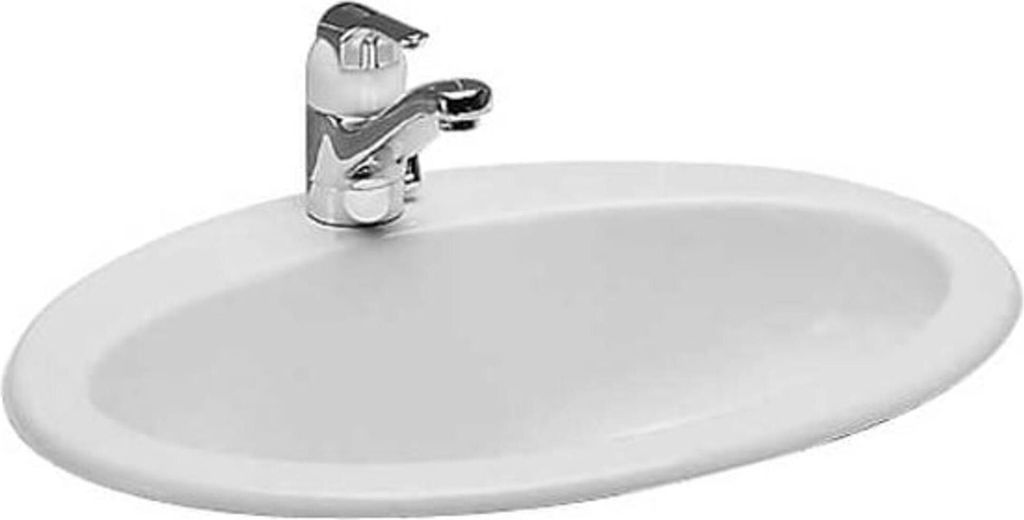 Laufen LF Indova EWT 81139.2, von oben, 1 Hahnloch, mit Überlauf, 610x480, weiß, 1 Stk.