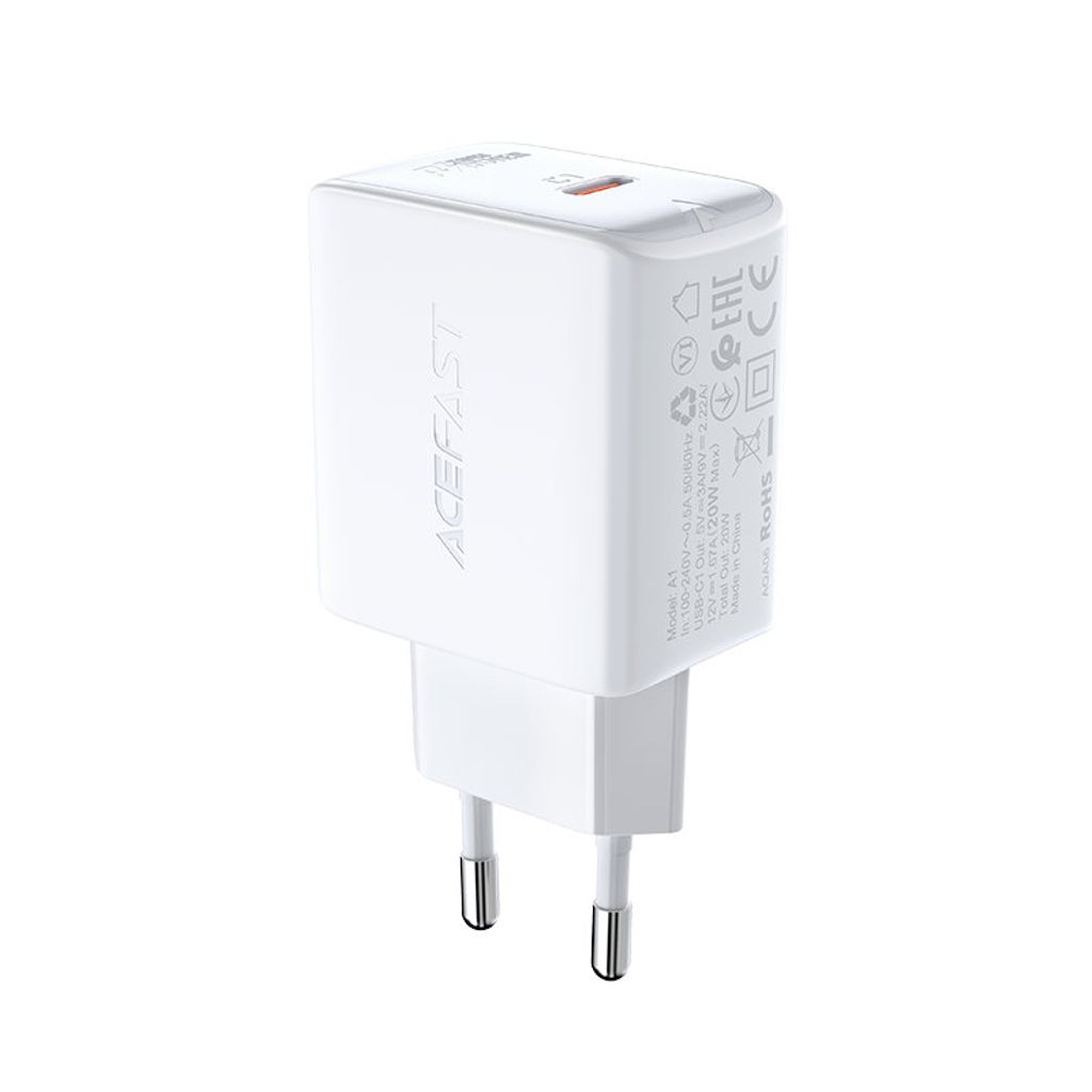 Acefast Schnellladegert USB Typ C 20W Power Delivery wei (A1 EU wei)
