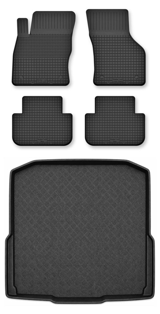Tapis en caoutchouc + bac de coffre pour Skoda Octavia III Image du produit 