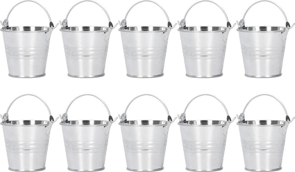 10ks květináčů Mini Succulent Plant Pot Malý kovový kbelík Obrázek produktu 