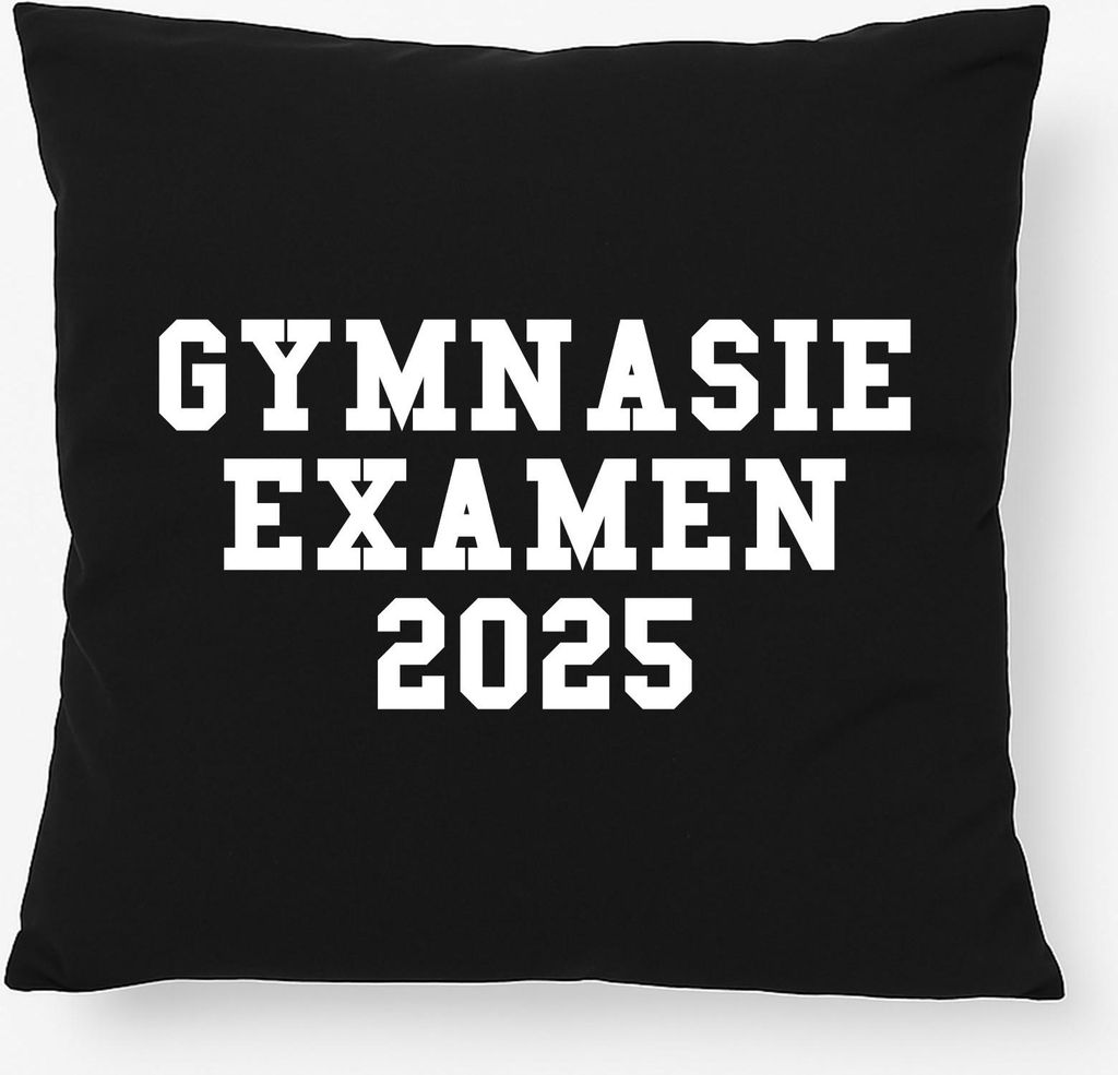 Huuraa Kissen Gymnasieexamen 2025 Abschluss Schweden 40x40cm mit Füllung Black Baumwolle Dekokissen Geschenkidee