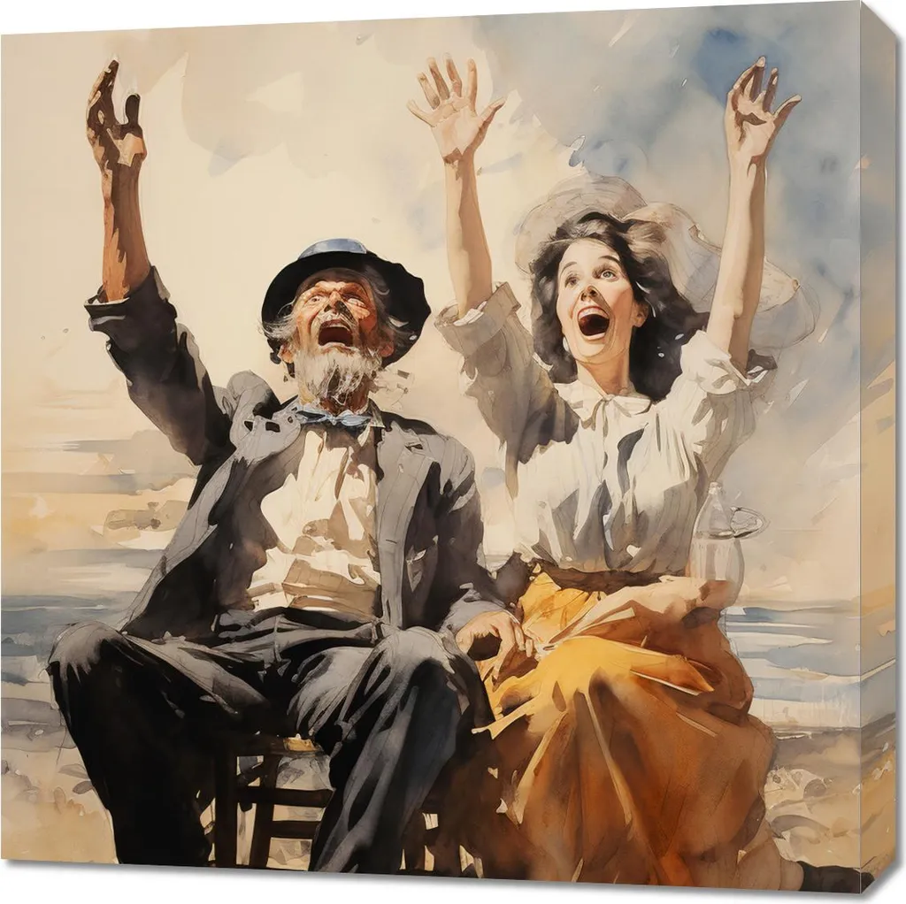 Quadro 70x70 Momenti di Gioia: Emozioni a Colori per la tua Casa