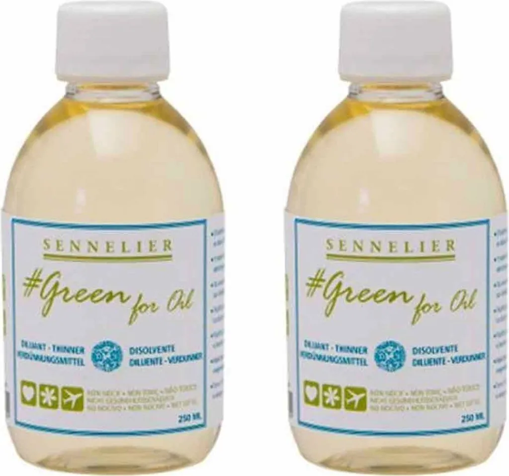 Diluant peinture à l'huile 500 ml Vert : fini les pinceaux encrassés