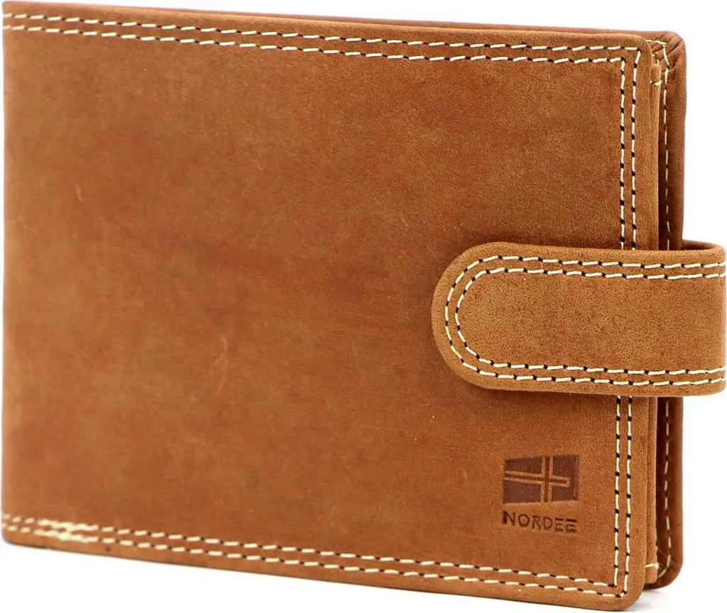 Portefeuille cuir spacieux Nordee avec fentes cartes et poche monnaie