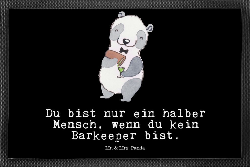 Mr. & Mrs. Panda Schmutzmatte Barkeeper Herz 50 x 75 cm - Produktbild 