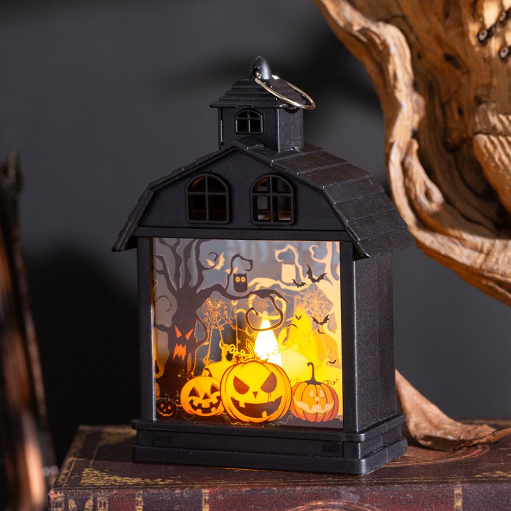 Halloween Dekorationen Retro Spukhaus Nachtlicht Kuerbis Produktbild 