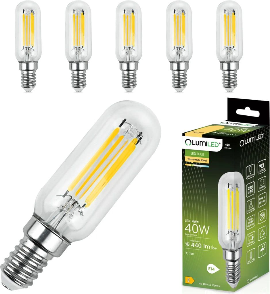 LUMILED LED Lampen E14 T25 6er Set Dunstabzugshaube Produktbild 