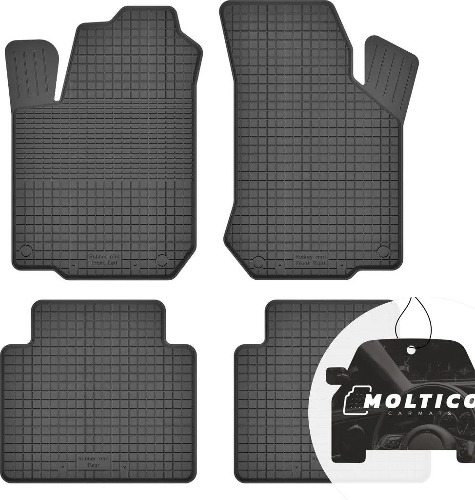 Set 4 Tappetini Gomma Su Misura per Alfa Romeo 146 (1994-2001) Bordo