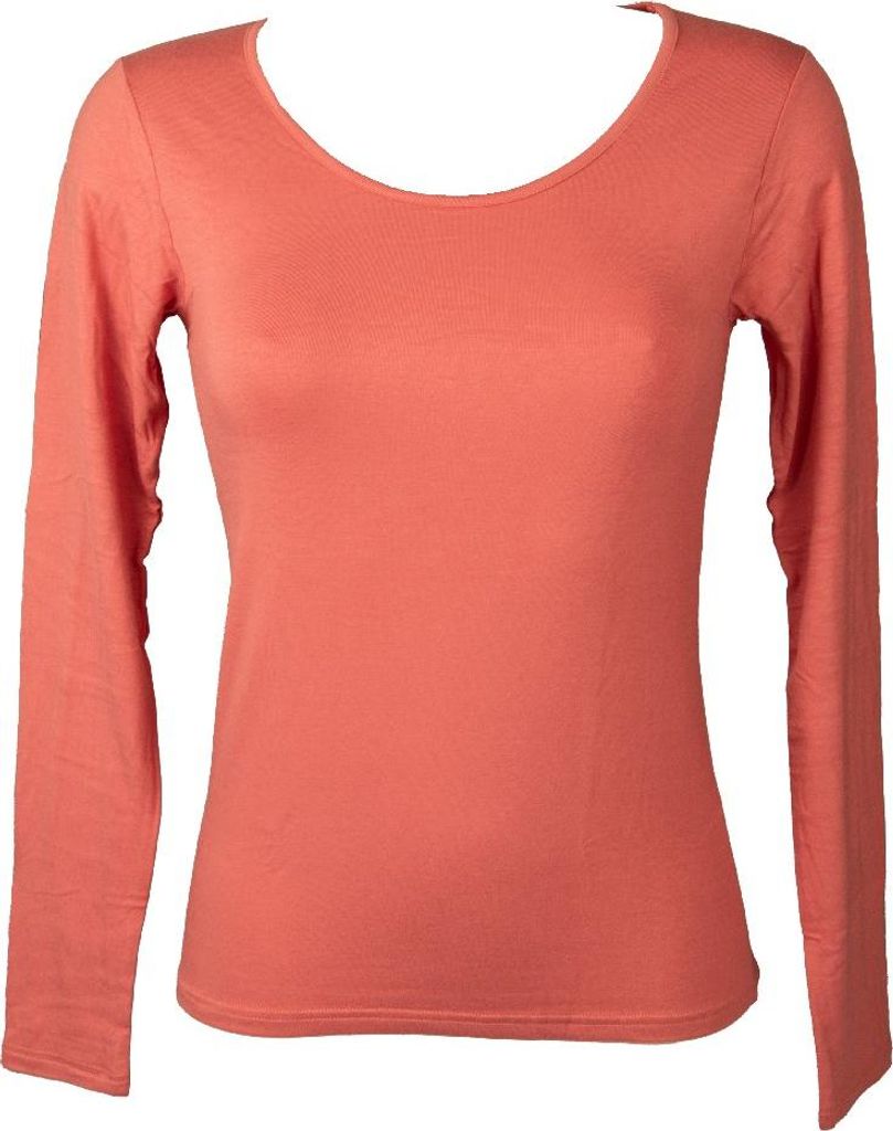 T-Shirt T-Shirt mit Rundhalsausschnitt Damen warme lange Ärmel Viskose RAGNO Artikel 076629, 3-TERZA (EU S - F 2 - USA XS - GB 32), Viscosa 94%,El...