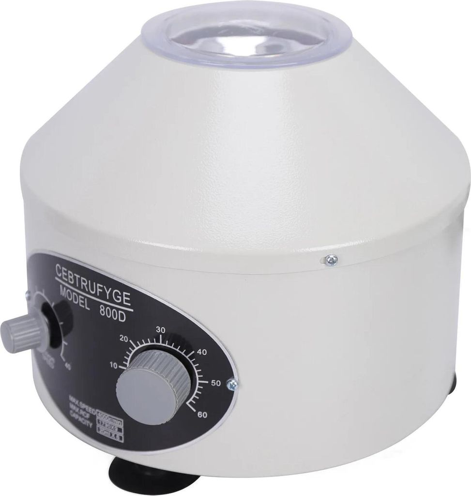 Laborzentrifuge - Elektrische Tischzentrifuge - Hochgeschwindigkeit - 6 Röhren - Variable Geschwindigkeitsregelung - Timer - Zuverlässige Plasma-...