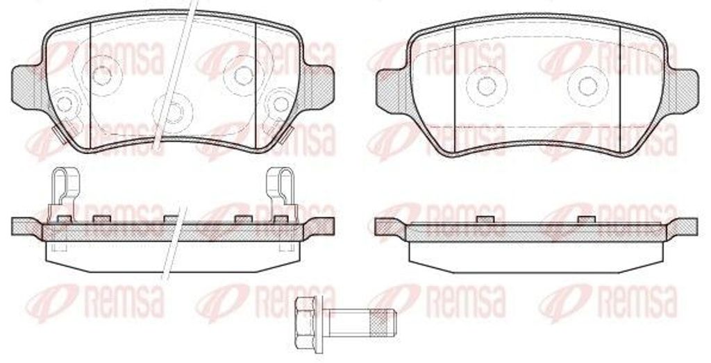 REMSA Bremsbeläge Satz Hinten Bremsklötze für KIA CEE'D (JD) 0957.22