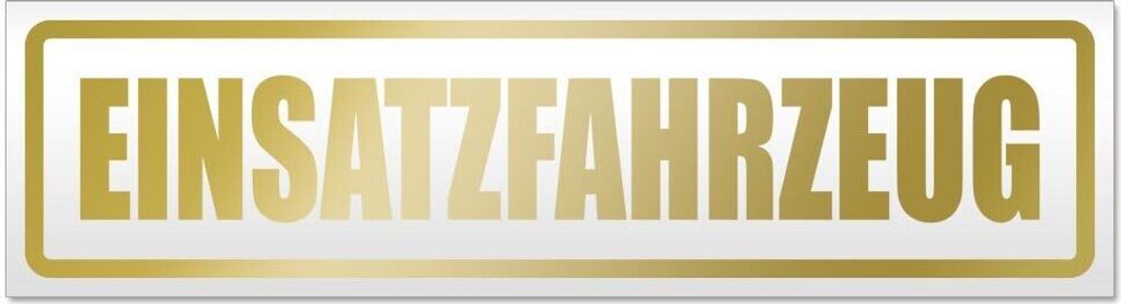 Kiwistar Einsatzfahrzeug Magnetschild Schild magnetisch - 45cm Gold - Magnetfolie für Auto PKW Kfz