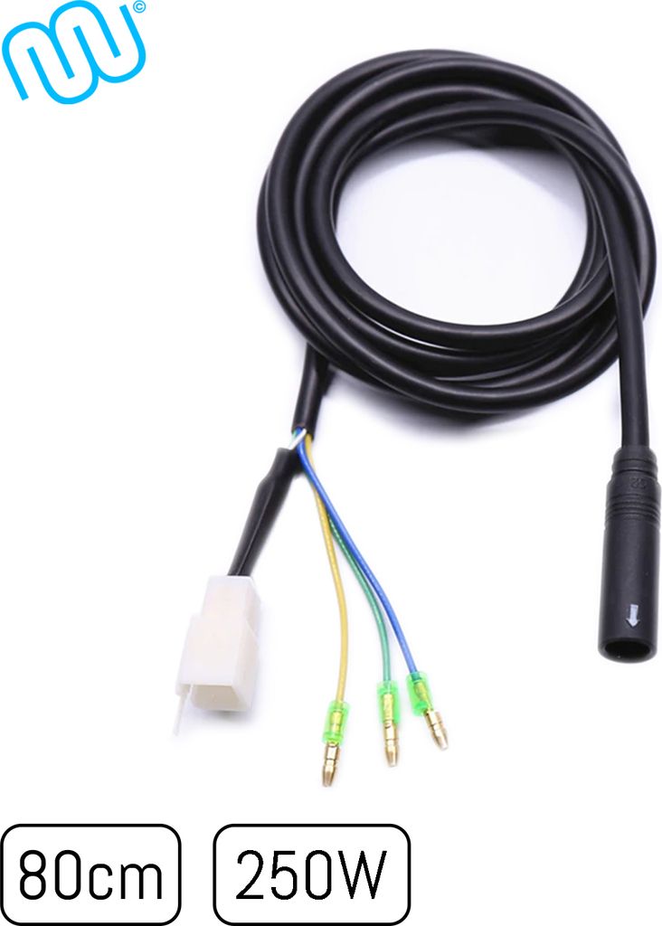 windmeile | Motorkabel, Professional, 80cm, für 250W Controller, JST Stecker, Motor Cable, E-Bike, Pedelec, Elektro Fahrrad