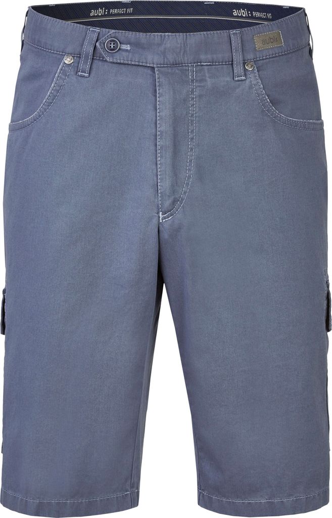 aubi Perfect Fit Herren Shorts Paisley High Flex Modell 616 blau Größe 24
