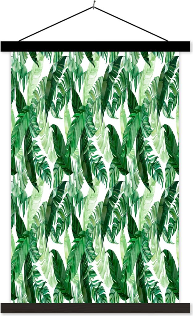 MuchoWow Textilposter Vintage - Blätter - Pflanzen 120x180 cm mit schwarzem Rahmen - Fotos