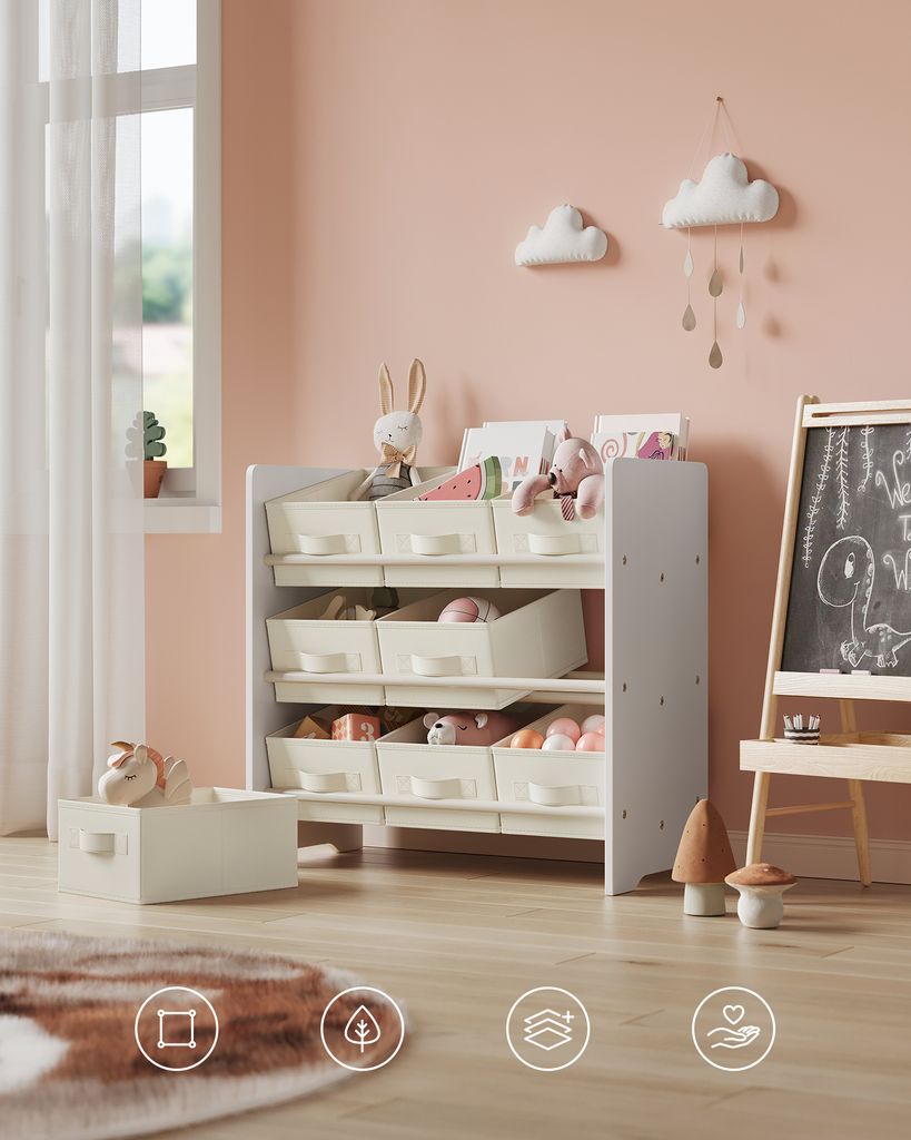 SONGMICS komoda na hračky dětský regál dětský regál s 9 Obrázek produktu 