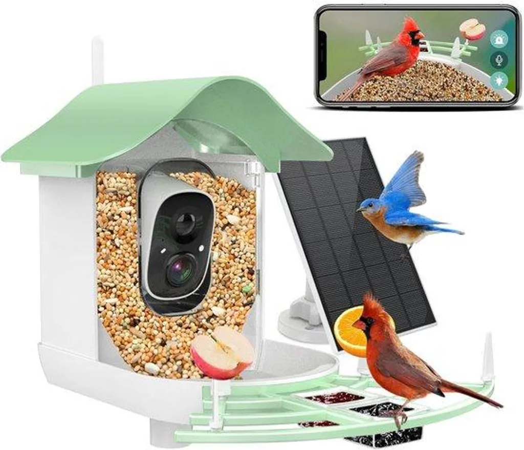Ne Manquez Plus Aucun Oiseau : Mangeoire Vidéo Solaire avec Détecteur IA