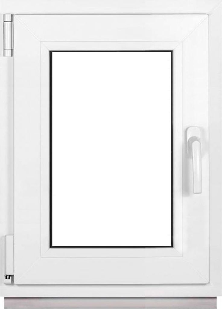 Framex Kellerfenster Kleines Fenster Weiß Breite x Höhe 45 x 65 cm (450 x 650 mm) 2fach (32 mm) Dreh Kipp DIN Links - Premium