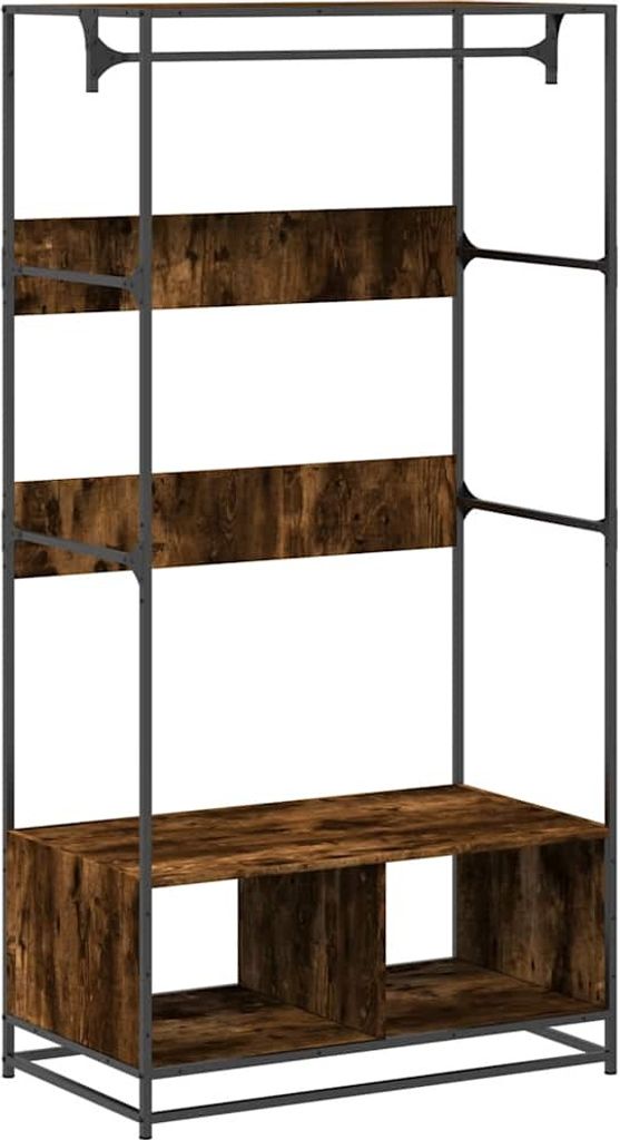 vidaXL Kleiderständer Räuchereiche 90x50x180 cm Holzwerkstoff