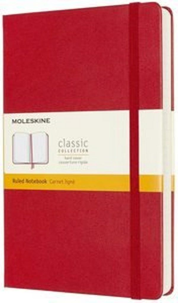 Moleskine Notizbuch Classic Expanded Groß (13x21) - mit festem Einband - 70g-Papier Liniert - Scharlachrot