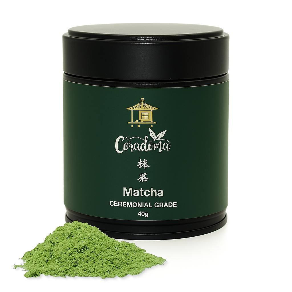 Matcha Ceremonial Grade aus Japan, Uji Kyoto | 100% Natürliches Matcha Pulver, handgemahlen aus Erster Ernte, Japanischer Grüntee | 40g Dose