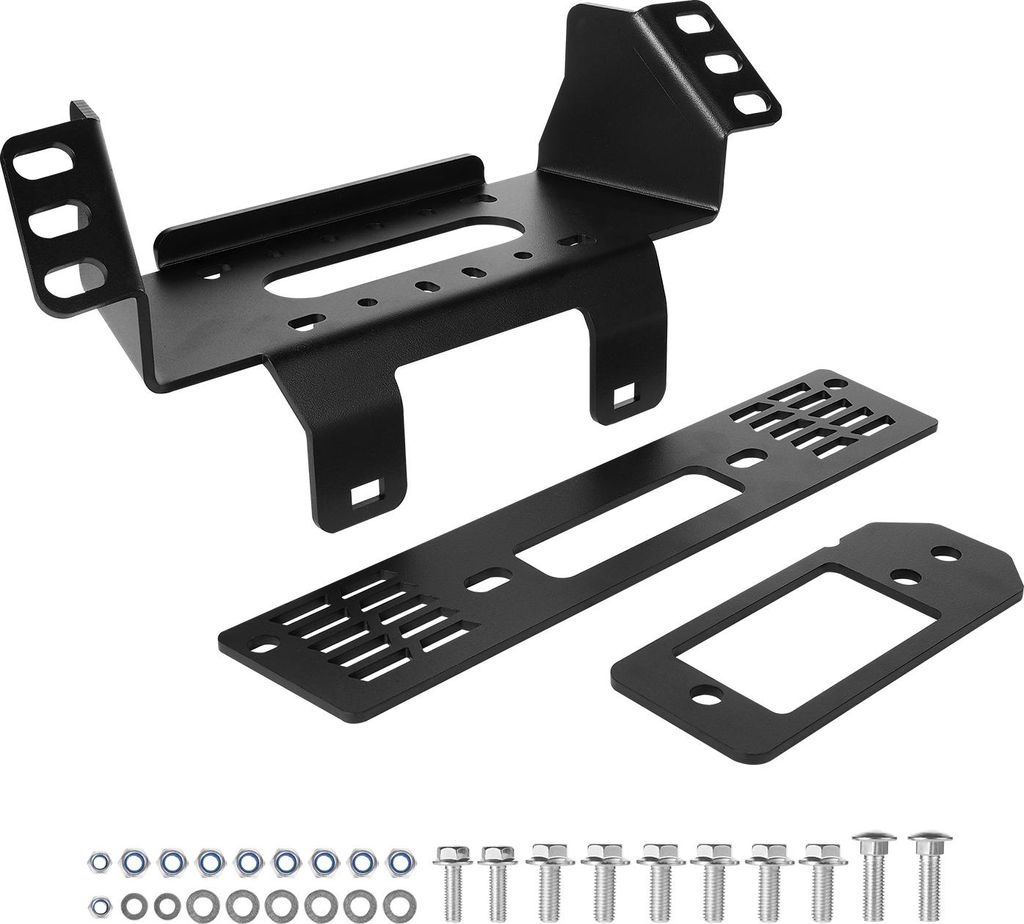 VEVOR Anhängerkupplung Seilwinde Montageplatte, 907–1633 kg Kapazität, Halterung für 2010–2021 Polaris Ranger Rescue-Modelle, mit 3-Loch-Mon...