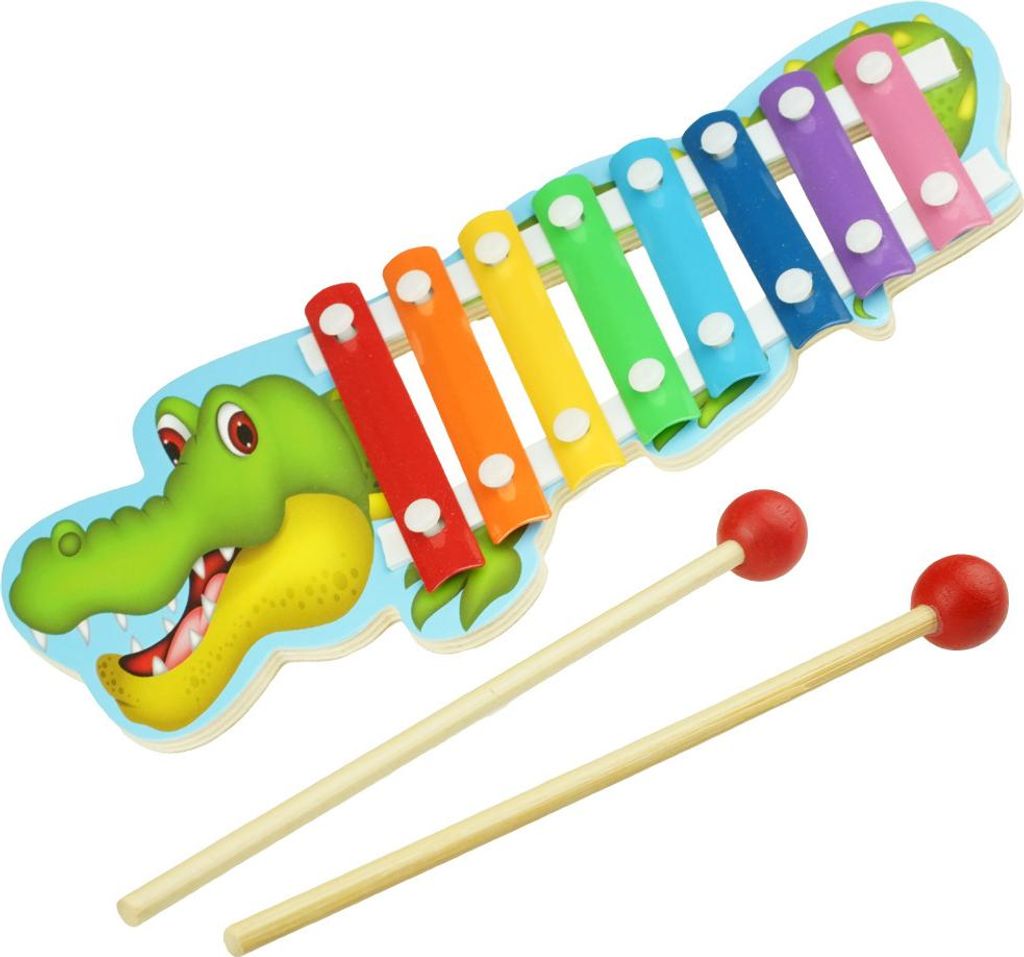 Hölzernes Becken Lernspielzeug für Kinder Krokodil