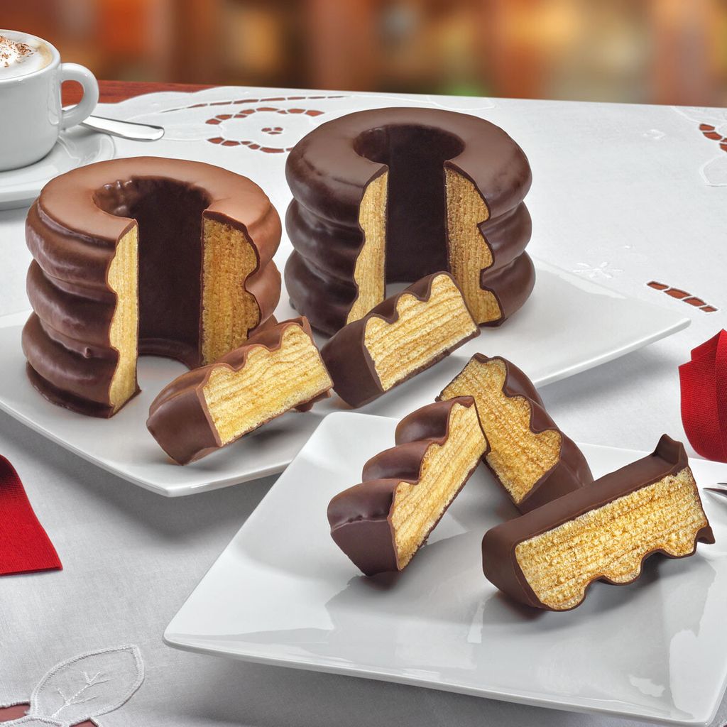 KuchenMeister Baumkuchen mit Vollmilchschokolade und Marzipan 300g