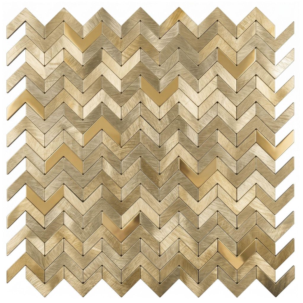 Wandmosaik Rea P14453A Gebürstetes Gold Produktbild 