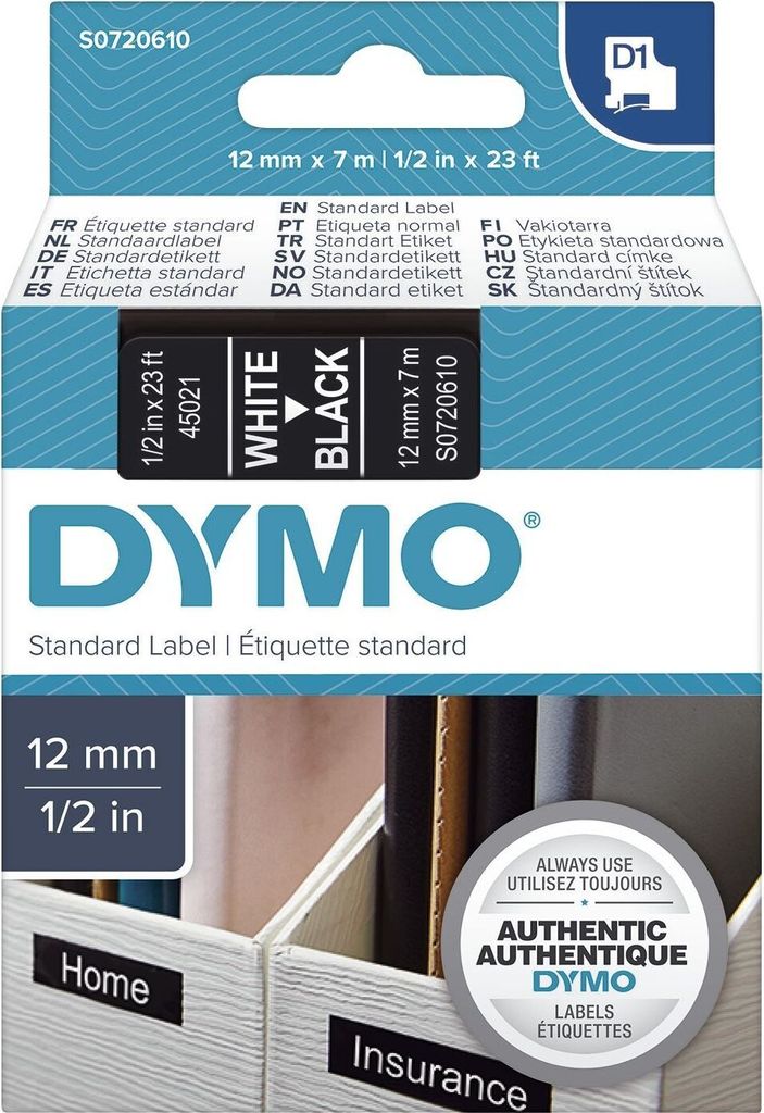 Dymo® S0720610 Schriftband D1, kunststof - gelaagd, 7 meter Productafbeelding 