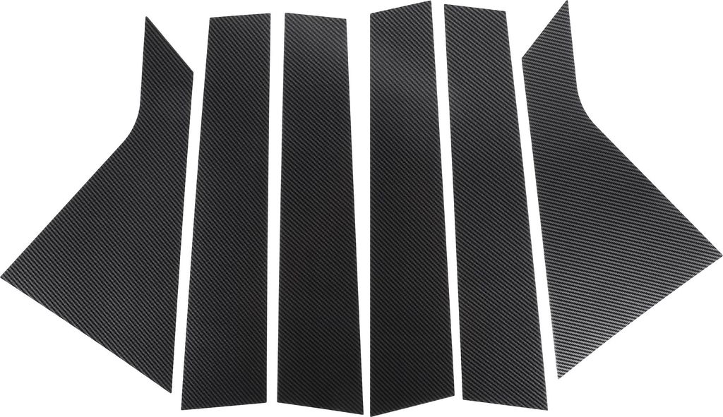 Türpfostenfensterleiste - Auto Front Links Rechts Seite Anti-Kratzer Aufkleber Pfosten - für Chevrolet impala- 14-20 Kunststoff Schwarz Carbonfas...