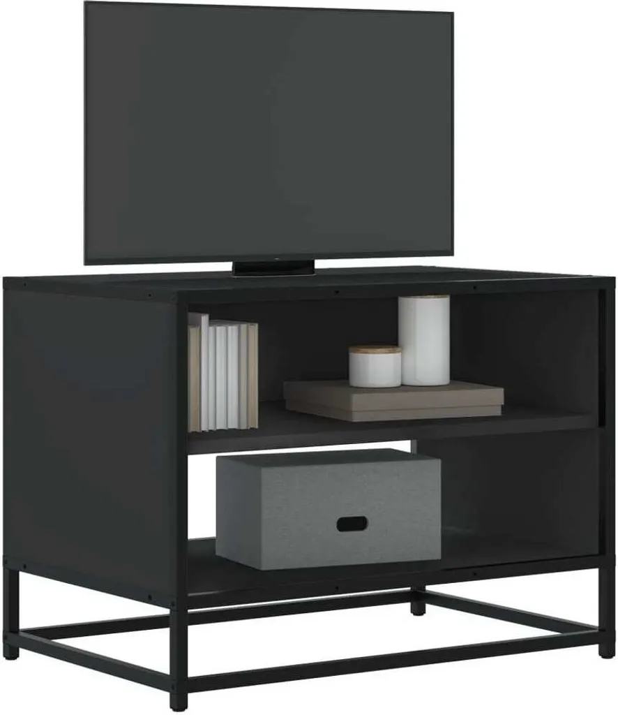 Porta TV Maison Exclusive Nero 61cm | Legno e Metallo Stile Urban