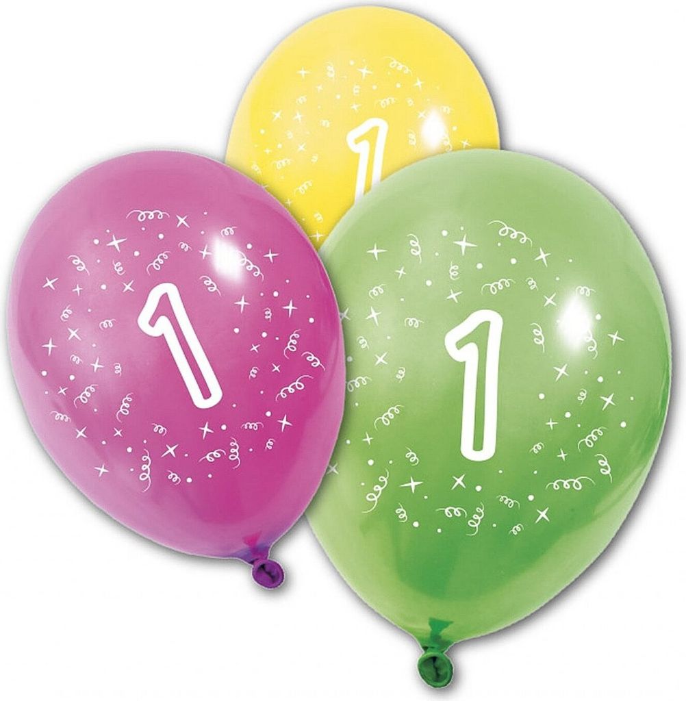 Geburtstags-Luftballons 1 Jahr 8 Stück - Einheitsgröße
