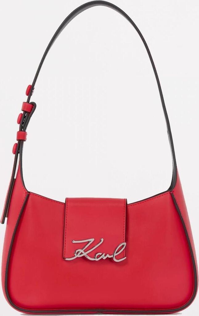 KARL LAGERFELD SIGNATURE SM SHOULDER BAG Rot