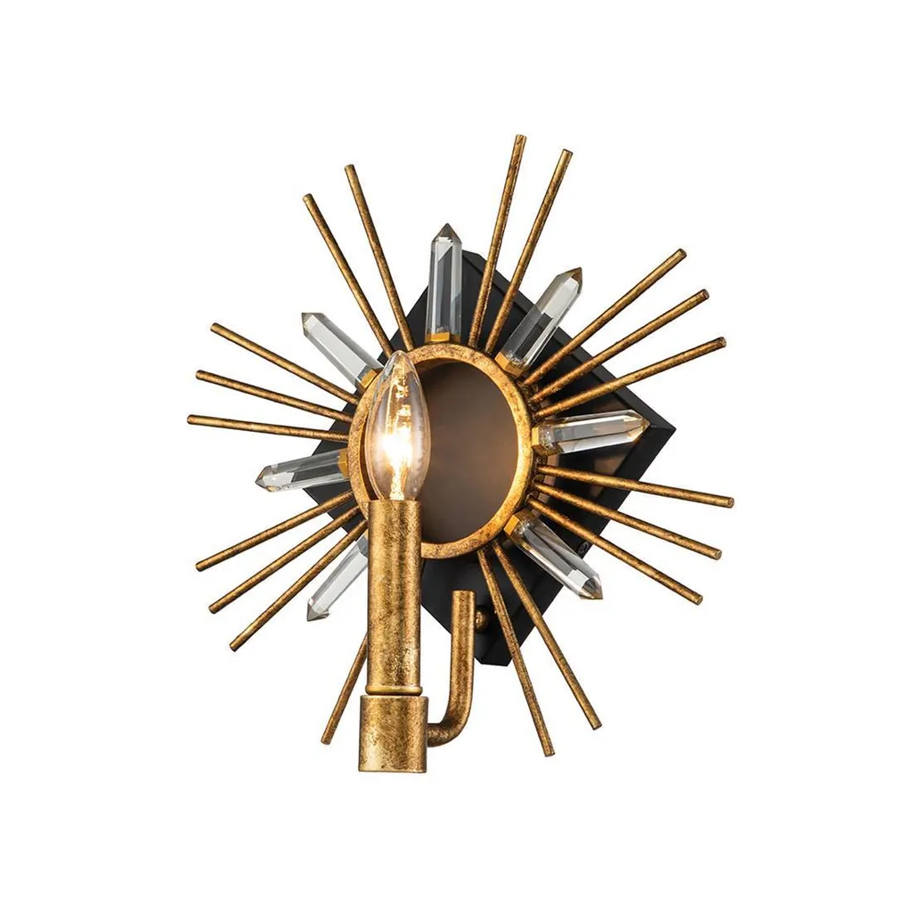 Applique murale Sun King Gilded Nola 1xE14 métal doré 30,5 x 31,8 cm