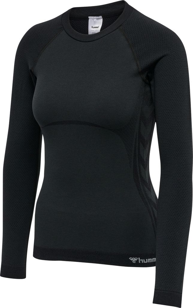 hummel hmlCLEA SEAMLESS TIGHT T-SHIRT LS - BLACK MELANGE - Obrázek produktu 