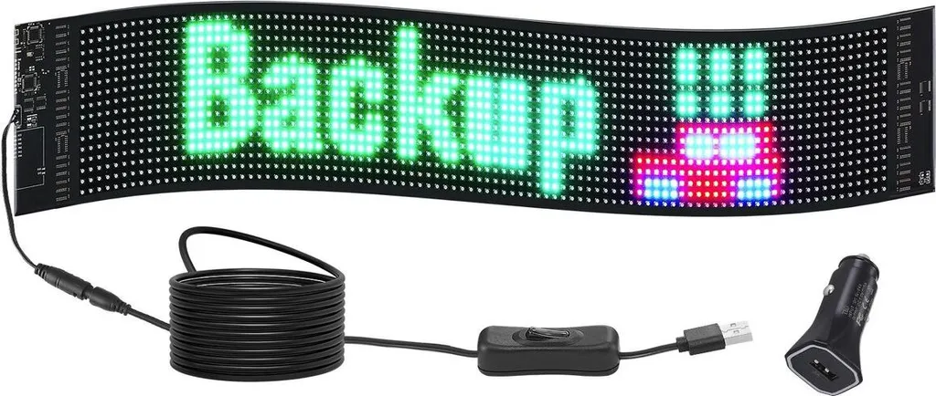 Écran LED Défilant 68x12 P6 Couleur Programmable - Message Publicitaire