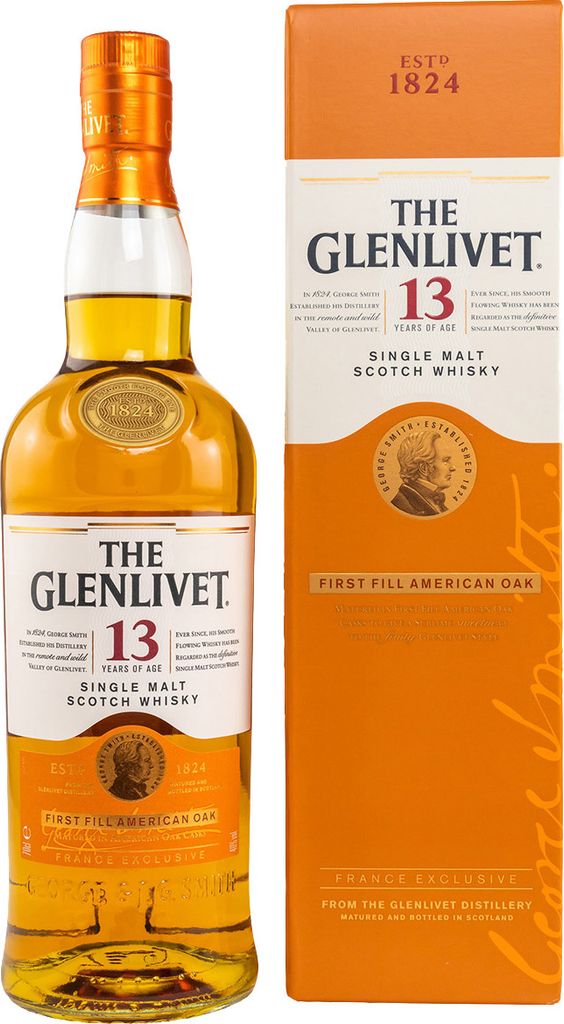 Glenlivet 13 First Fill American Oak + Box 700ml 40% Vol. Produktbild 