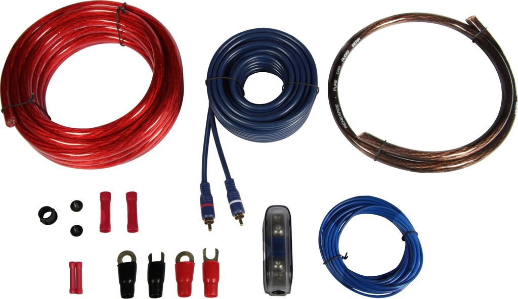 Renegade RX20KIT, Installations-Set, Blau, Rot, Verstärker, Produktbild 