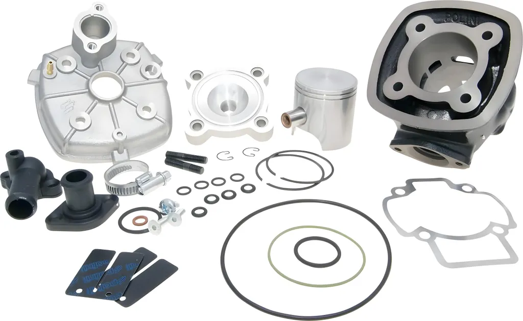 Cylindre Polini 70cc Sport culasse décomposable filetage long Piaggio LC 47mm - 2