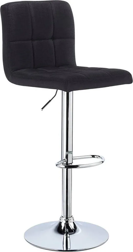 Tabouret de Bar Industriel Lio pour Îlot Central et Coin Repas Noir