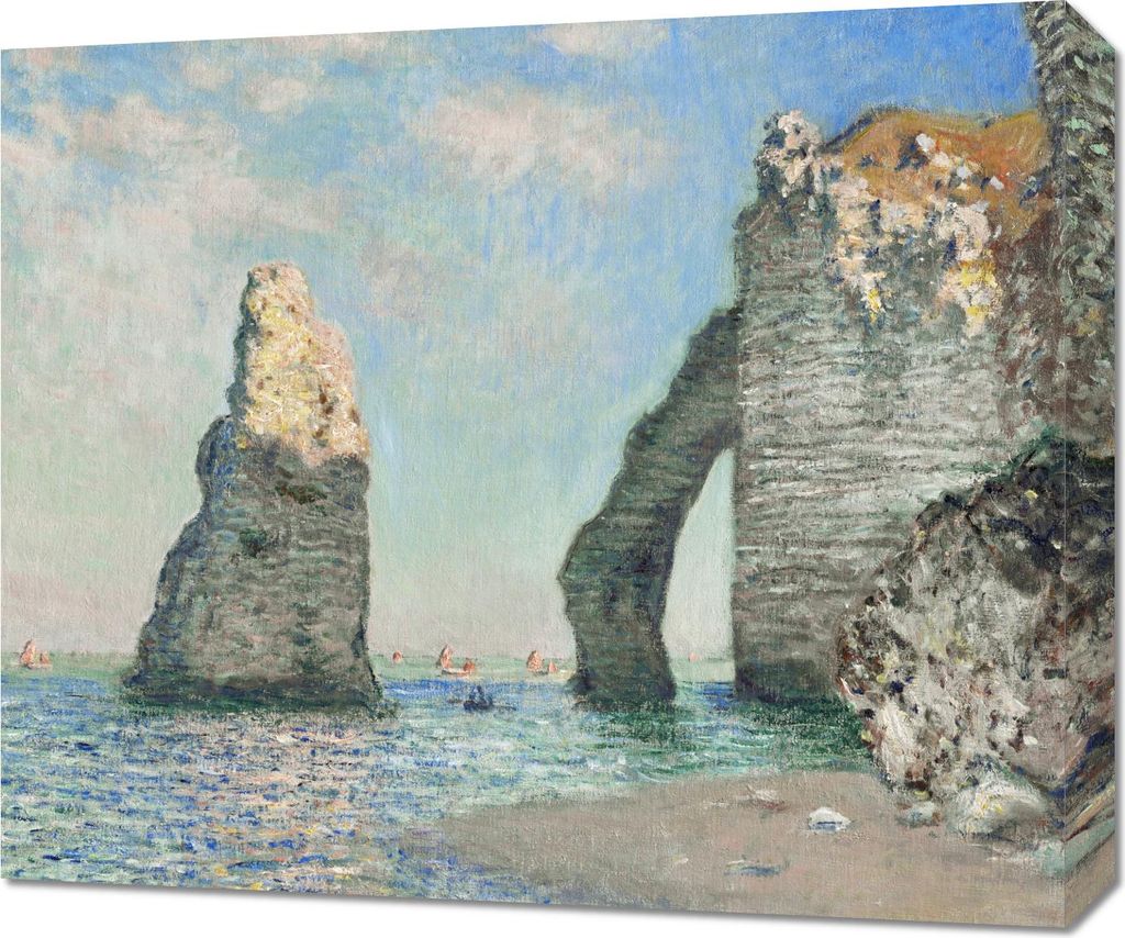 Bild 60x50cm Die Klippen von Étretat, Monet Vintage für das Wohnzimmer