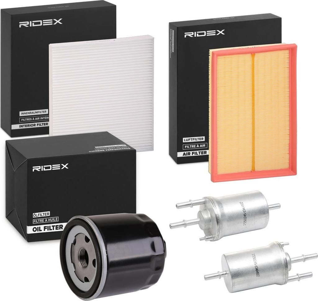 RIDEX Filterset Inspektionspaket Filtersatz für VW POLO (9N) Polo Limousine (9A4, 9A2, 9N2, 9A6)